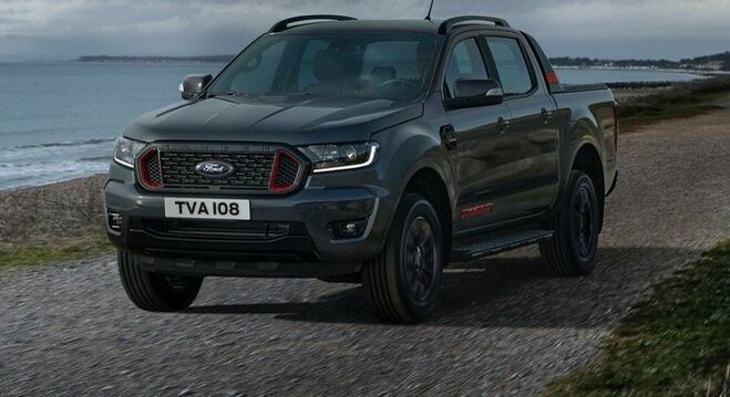 Grade e detalhes dianteiros da Ford Ranger Thuder que chega agora à Europa: e no Brasil?