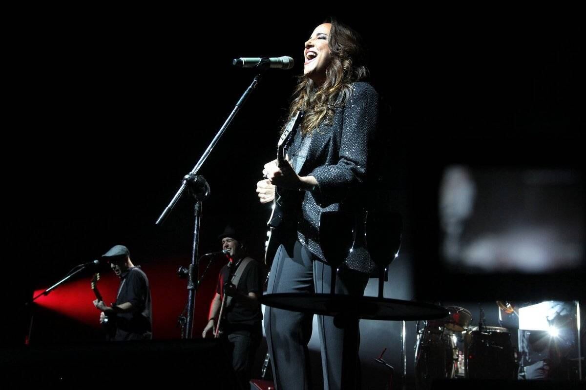 A cantora mostrou ao público canções de seu mais novo álbum, denominado #AC