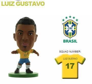 O volante Luiz Gustavo deve ser titular de Felipão e também está na seleção de minicraques