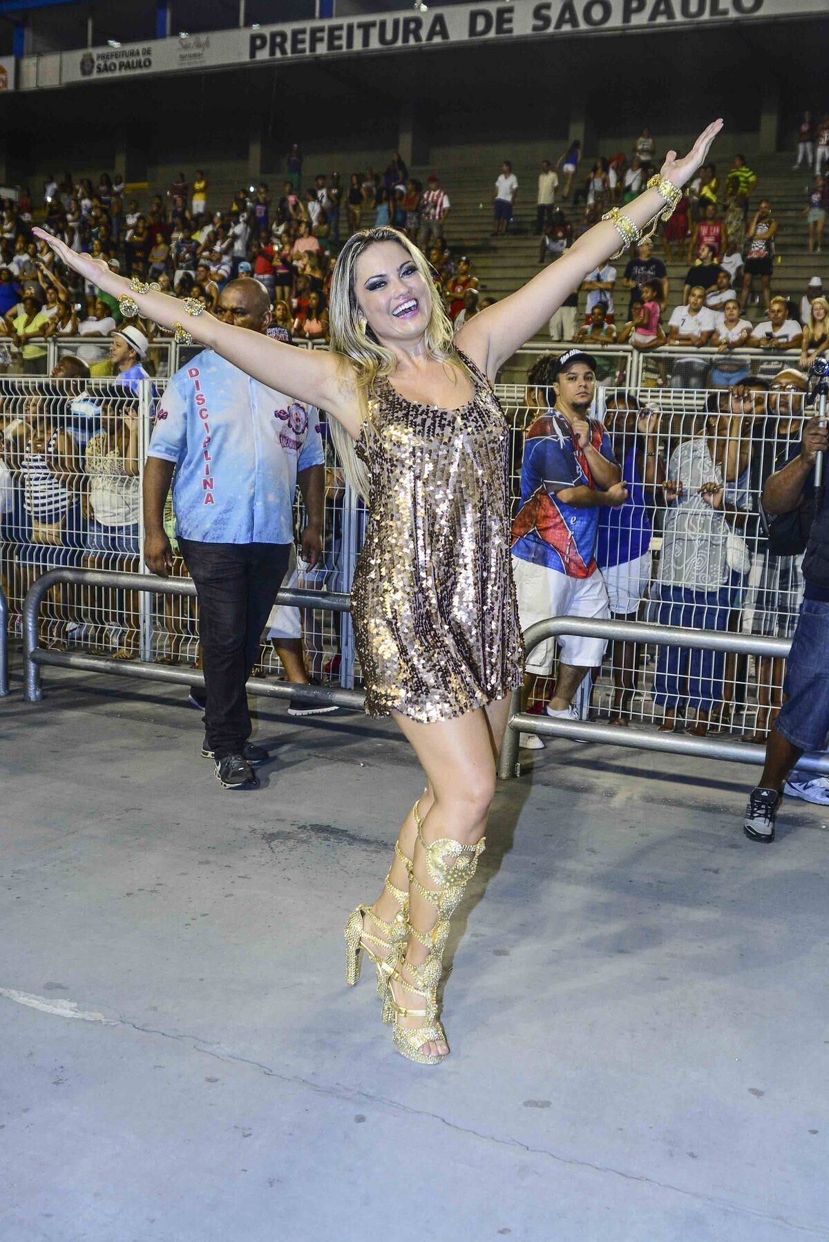 O ensaio aconteceu no sambódromo do Anhembi, em São Paulo