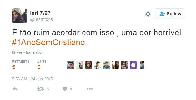 Os fãs relembraram a noticia triste no Twitter