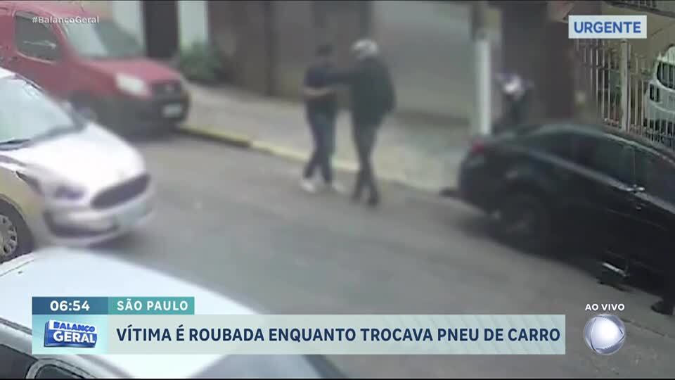 Homem é assaltado enquanto trocava pneu de carro em borracharia na zona sul de São Paulo