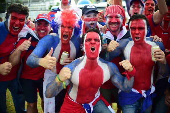 A torcida da Costa Rica está empolgada com a seleção que ganhou do Uruguai, da favorita Itália e eliminou a Grécia nas oitavas.
