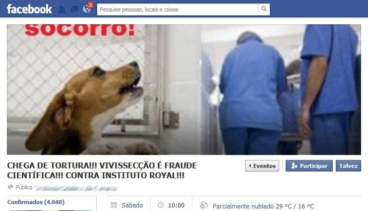 Página criada para divulgar manifestação neste sábado