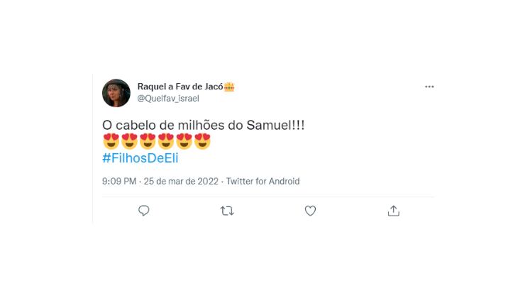 Por outro lado, quando o pequeno Samuel surge em cena, os elogios são inevitáveis! 