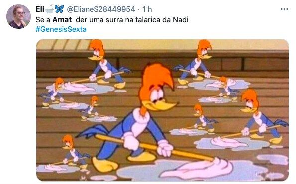 E, portanto, o pano estava pronto para Amat, caso ela armasse o maior barraco no meio da rua 