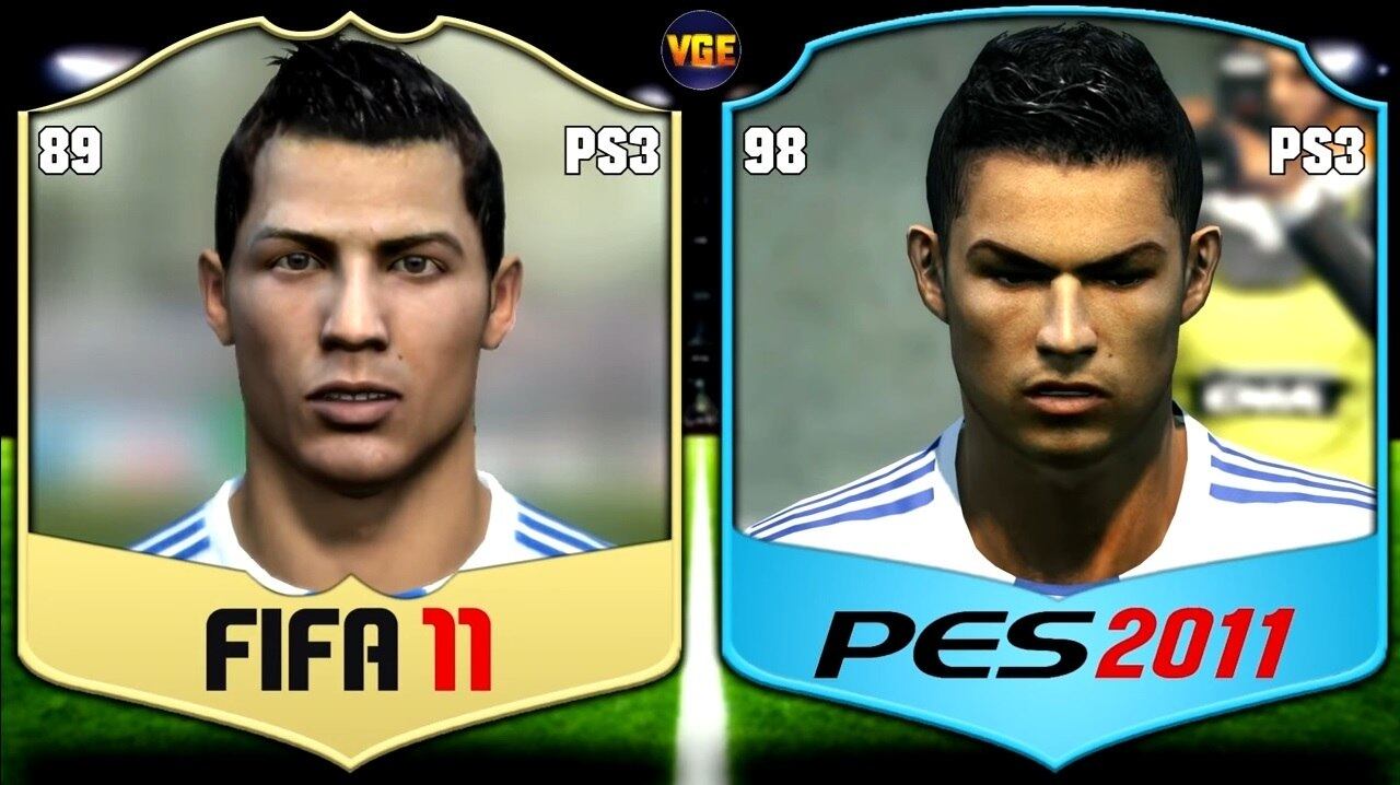 Fifa 11 x PES 2011 - Em 2011, a Konami, produtora do PES, deu uma 'apelada' em CR7, o deixando com o status de 98, ou seja, um jogador quase que perfeito