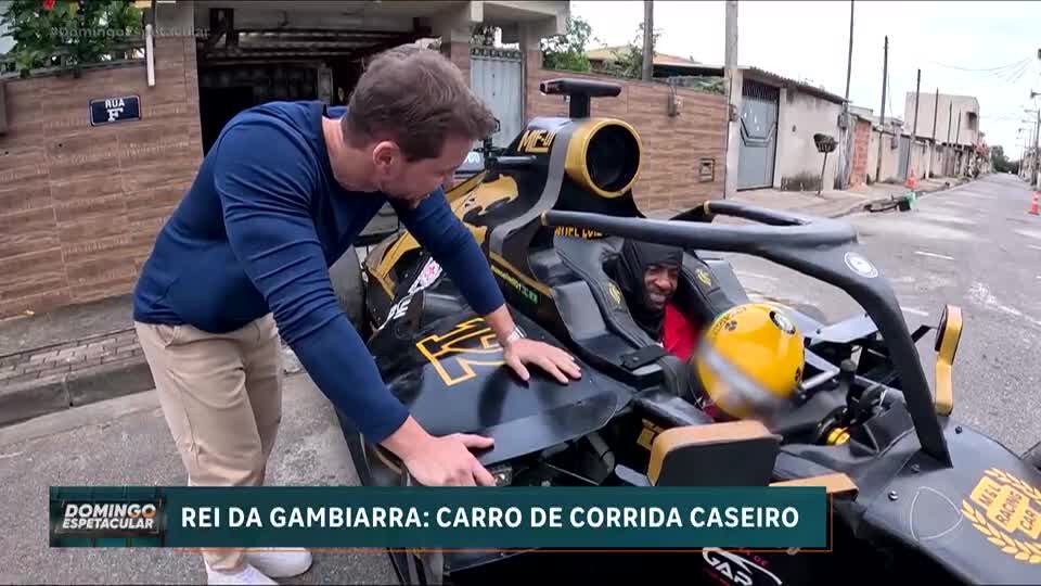 ‘Rei da gambiarra’ constrói carro de corrida com materiais reaproveitados