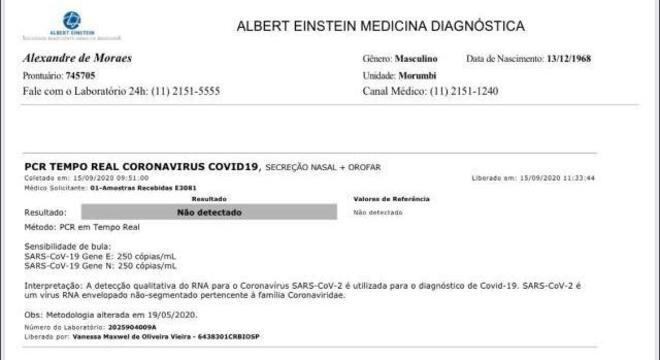 Ministro divulgou resultado do exame para covid-19 nas redes sociais