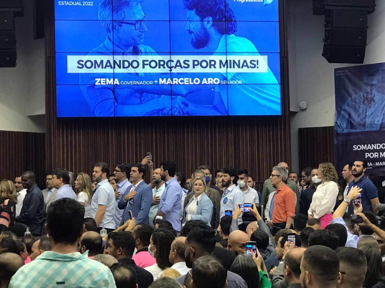 Atual governador de Minas Gerais, Romeu Zema (Novo), participou da convenção