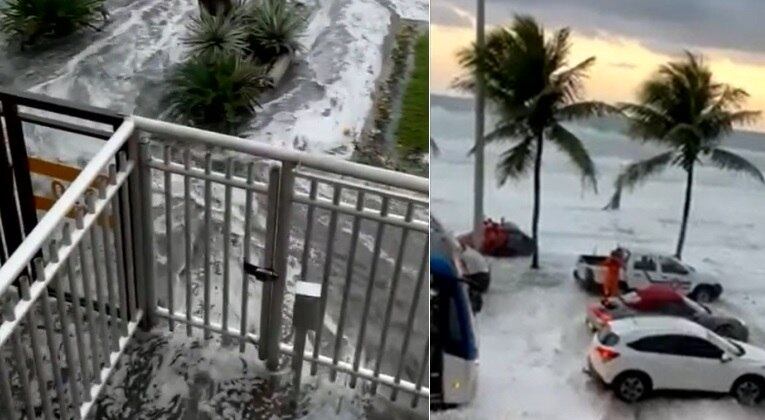 Forte ressaca foi registrada no Rio neste domingo (5)