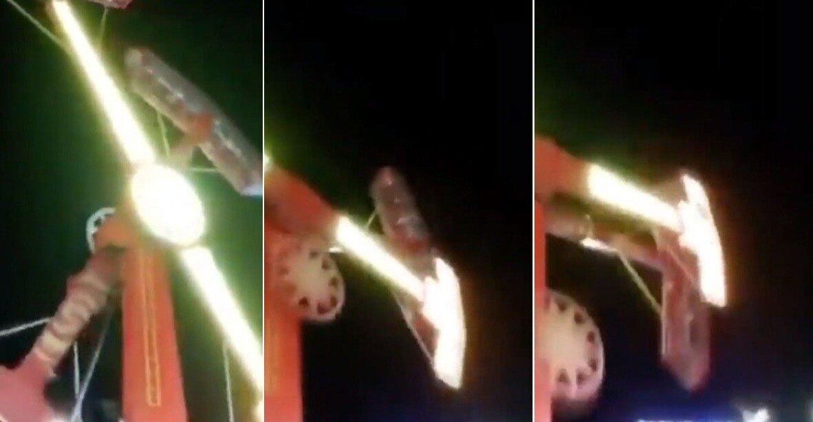 Estrutura de iluminação despencou