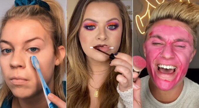 Alguns truques de make funcionam, outros acabam em resultados hilários