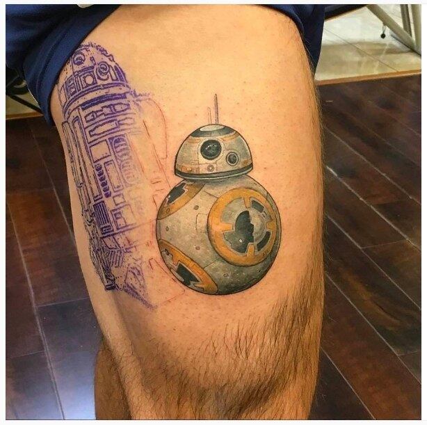 BB-8 e R2D2 de Star Wars