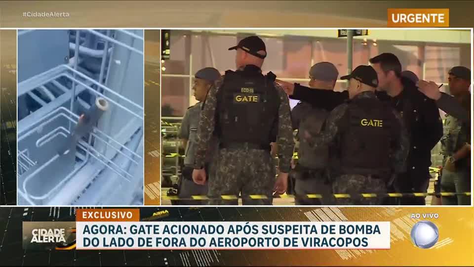 Aeroporto de Viracopos é isolado por suspeita de bomba em carrinho de bagagens
