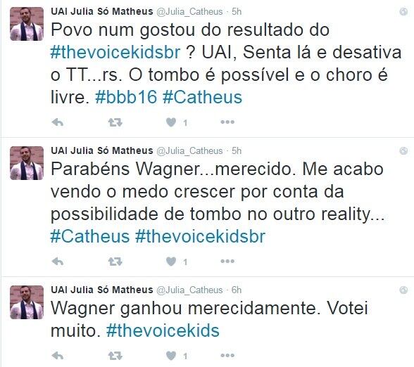 Apesar das críticas, muitas pessoas ficaram felizes com a vitória de Wagner e exaltaram o talento dele nas redes sociais