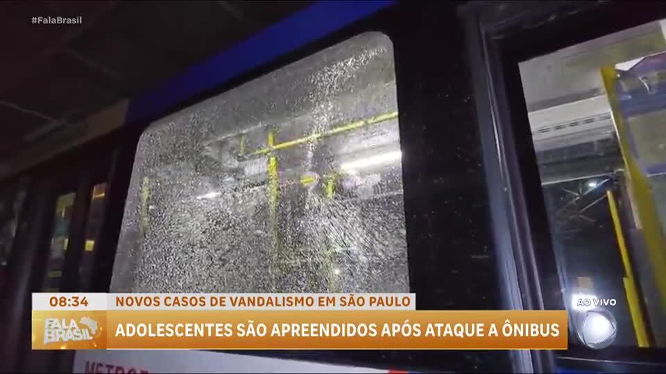 Adolescentes são apreendidos por vandalismo em ônibus na zona sul de SP