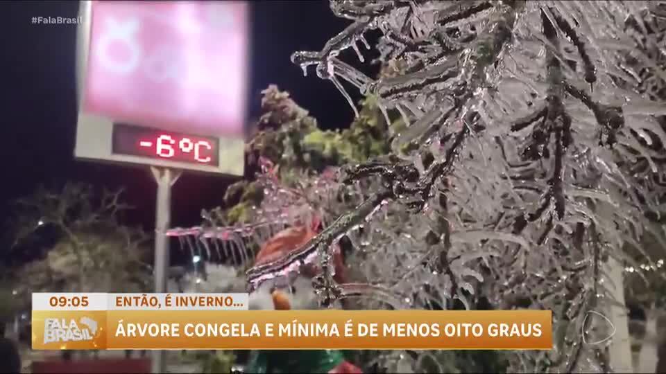 Frio intenso e geada surpreendem Santa Catarina