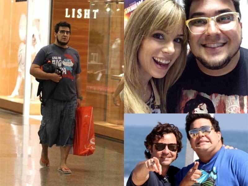 André Marques apareceu após a cirurgia que fez para redução de estômago. Será que ele está mais magro/ Compare a foto atual (esquerda) com as feitas em 2013 (direita)