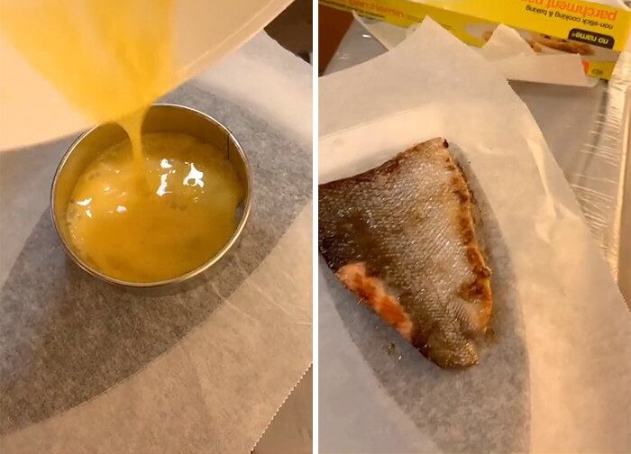 Quem precisa de grelha quando se tem um ferro de passar roupas coberto e um papel manteiga?