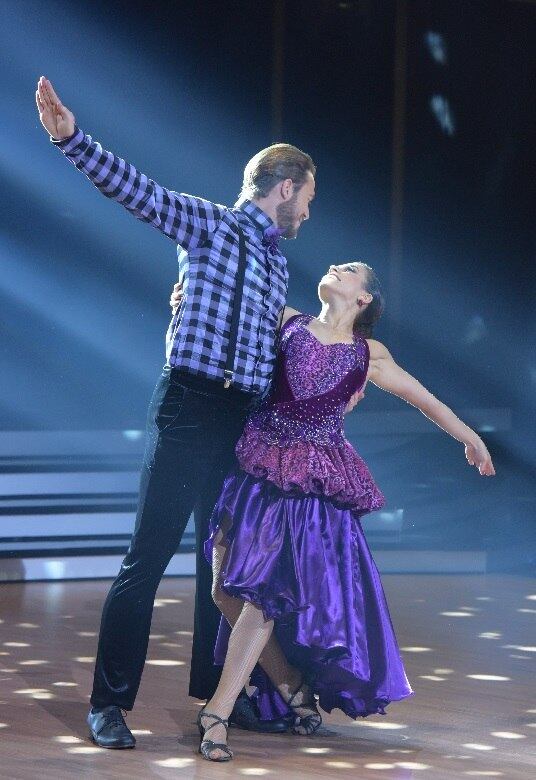 Apesar de serem eliminados, Dalton Rangel e Érica alegraram com o foxtrote na música Whisky a Go Go 