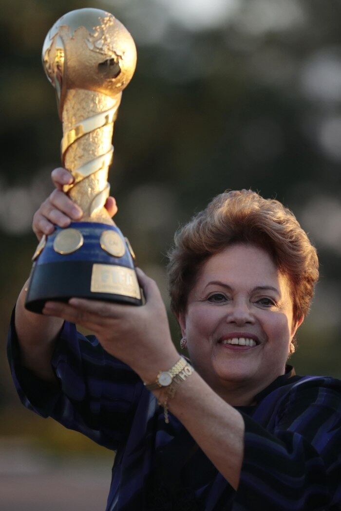 A presidente do Brasil, Dilma Rousseff, ficou em décimo lugar na pesquisa divulgada pela WIN
