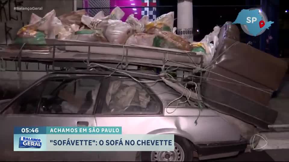 Achamos em São Paulo: Conheça o Sofávette, veículo adaptado para transporte de entulhos