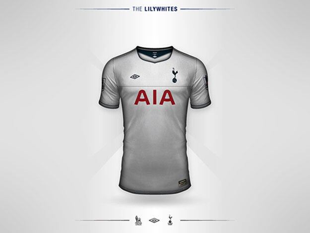 Por fim, a camisa do Tottenham, maior rival do Arsenal