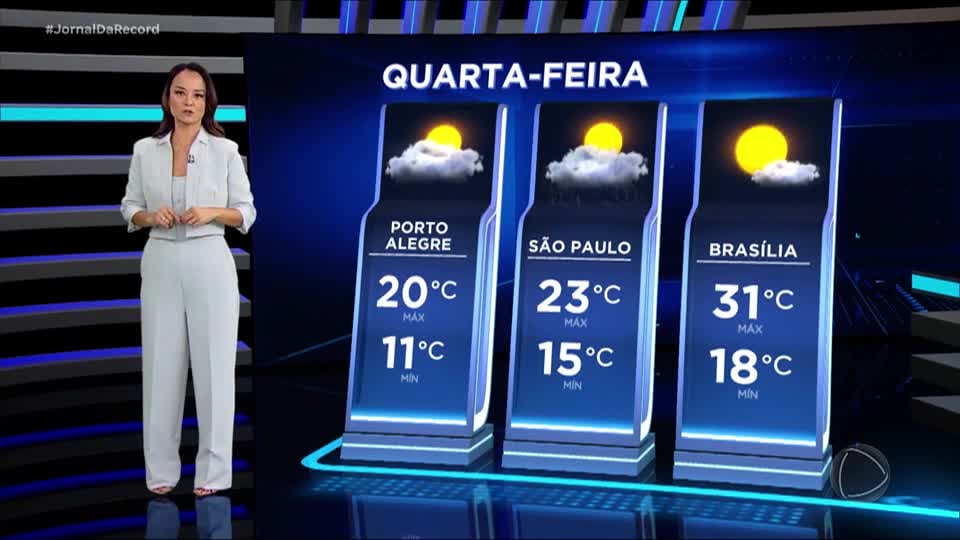 Confira a previsão do tempo para esta quarta-feira (27)