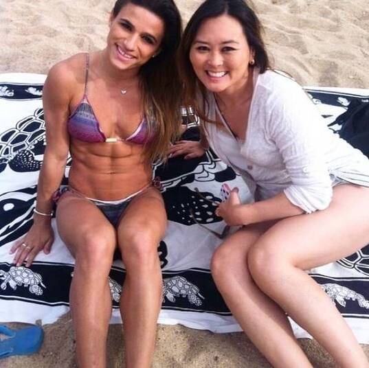 Em um dia de praia com uma amiga, o registro foi obrigatório

