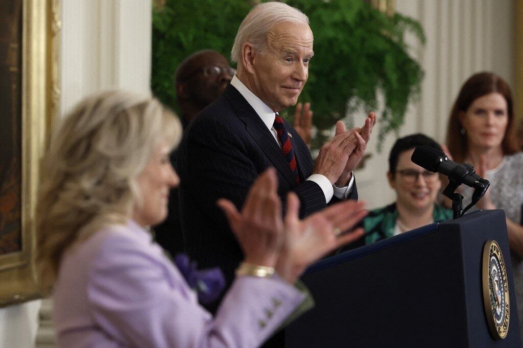 Presidente dos Estados Unidos, Joe Biden, durante discurso na Casa Branca