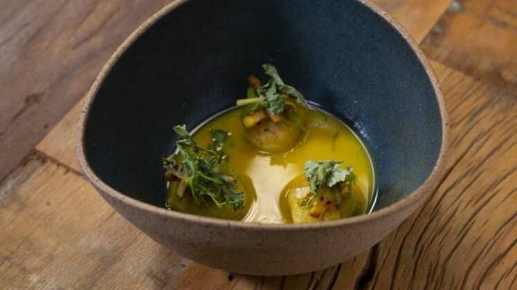 Amazona Veg
Por Ana Galotta

Ingredientes para o nhoque:
100 g de mandioca cozida
100 de g de banana pacovã
1 gema
50 g de trigo
Farinha e sal (quanto baste)

Modo de Preparo:
Misture todos os ingrediente em um bowl e faça bolinhas de nhoque de aproximadamente 20 g. Em uma frigideira com azeite e em fogo médio cozinhe e sele ambos os lados.

Ingredientes:
600 ml de tucupi
2 dentes de alho
2 pimentas de cheiro
1 maço de coentro
Sal
Pimenta

Preparo do tucupi:
Em uma panela acrescente tucupi, pimenta de cheiro, dois dentes de alho, coentro, sal e pimenta. Espere reduzir por pelo menos 45 minutos.

Ingredientes da pimenta de cheiro:
2 pimentas de cheiro
Pimenta baniwa
Azeite
Sal
Pimenta

Modo de preparo:
Em uma frigideira salteie com azeite, sal e pimenta, a pimenta
de cheiro e acrescente uma pitada de baniwa com cuidado.



Banana
Pacovan Juliene:


Corte meia banana em tirar e frite no azeite nos dois lados,
feito isso tempere com sal e corte em Juliene.



Baniwa ao
sugo

Em um bowl hidrate a baniwa já com o tucupi temperado.



Para a
montagem:


Distribua três nhoques por prato e sobre o nhoque pimenta de
cheiro, juliene de banana frita e coentro desidratado. Coloque no meio a baniwa
hidrata e finalize com o tucupi temperado bem quente!
