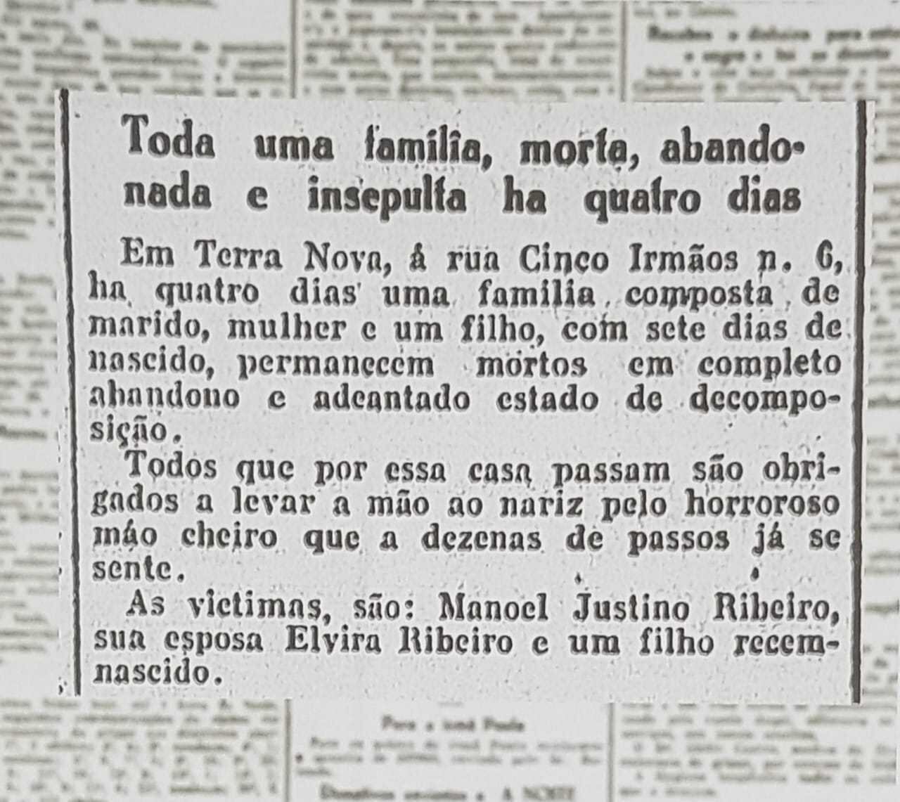 Cadáveres não eram enterrados com a crise