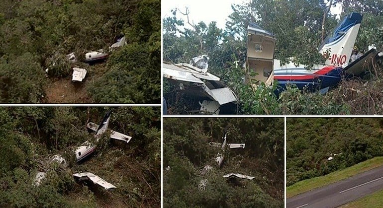 Avião cai na fazenda do ex-piloto Nelson Piquet