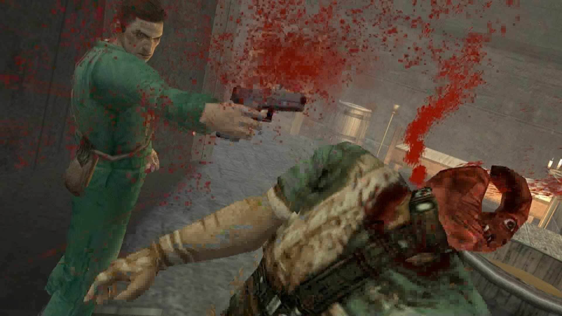 Manhunt é um jogo que parece muito ter sido tirado de filmes de terror de segunda categoria. A história doentia traz um protagonista preso em uma casa com outras pessoas que ele precisa assassinar antes que elas o matem. E a lista inclui sacos plásticos, pé-de-cabra, picareta e outros objetos usados para decapitar, desmembrar e empalar os rivais!