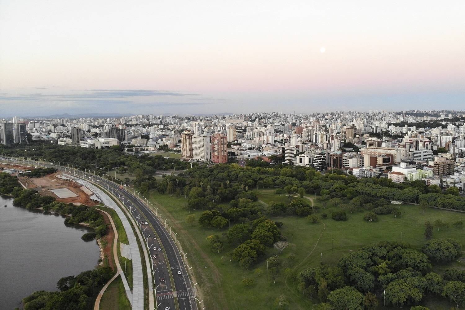 Vista aérea de Porto Alegre
