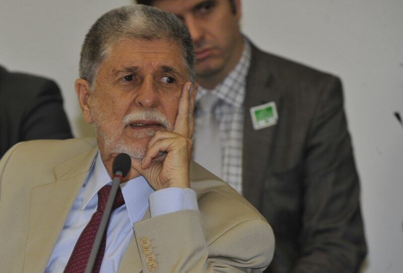 O ex-chanceler do Brasil Celso Amorim, em evento no Palácio do Planalto