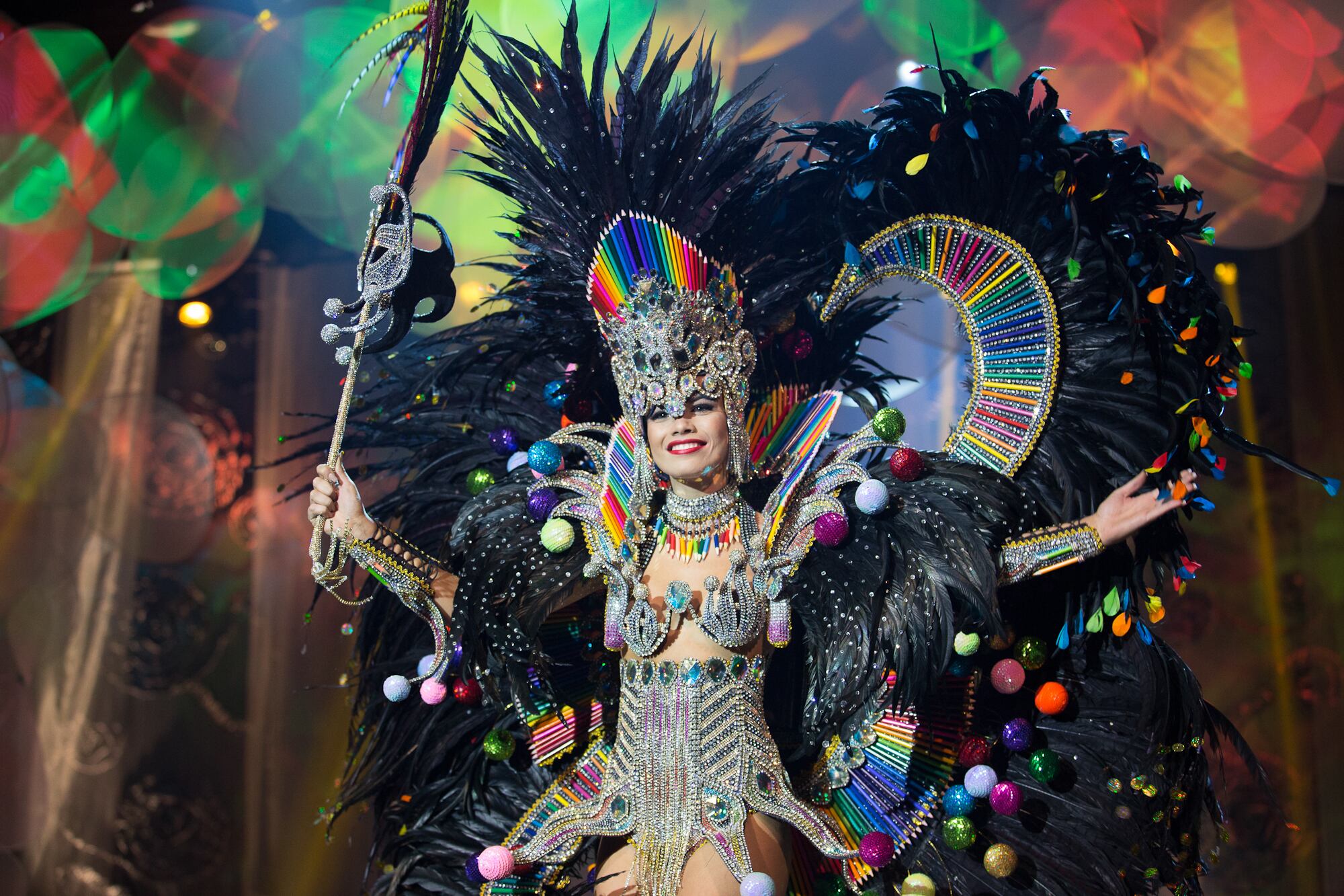 Orama
Valentim, a Miss Rio de Janeiro, representou o colorido Carnaval carioca