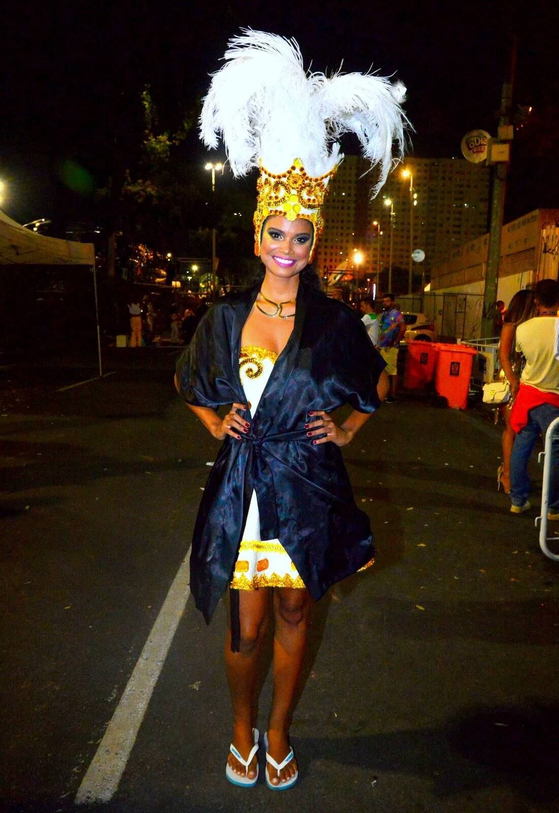 Aline Dias na concentração da Tijuca
