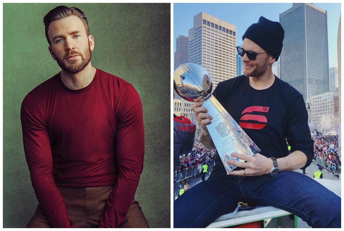Chris Evans e Tom Brady