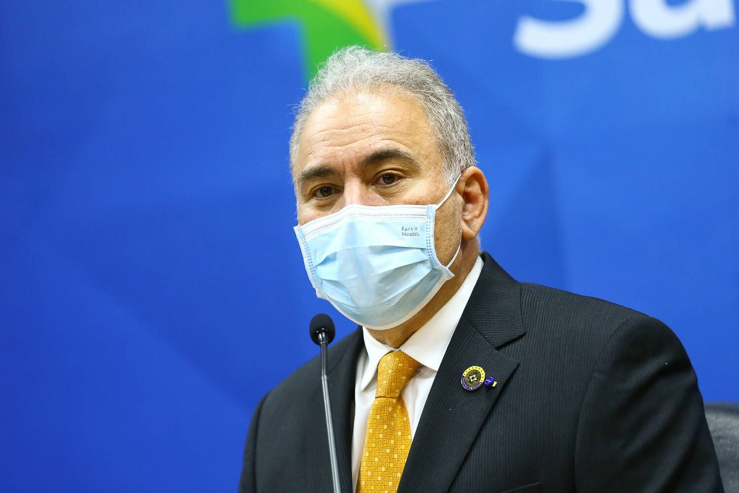 © Marcelo Camargo/Agência Brasil
Saúde
O ministro da Saúde, Marcelo Queiroga, durante anúncio de medida de cooperação humanitária internacional no enfrentamento à covid-19.
 Publicado em 20/12/2021 04:51
 Foto: Marcelo Camargo/Agência Brasil
 Local: Brasília-DF