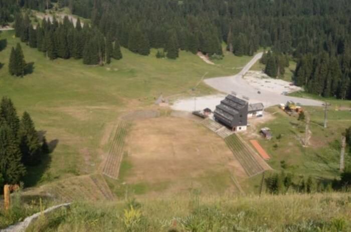 A vegetação abundante dá mostras de que o parque está em completo estado de abandono