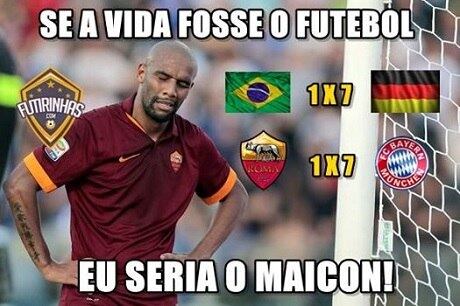Maicon estava entre os titulares da seleção brasileira no vexatório 7 a 1 contra a Alemanha. Nesta terça (21), o time do jogador, a Roma, também apanhou de sete do Bayern de Munique, mas o jogador não estava em campo. Sorte a dele? Claro que não, Maicon virou meme do mesmo jeito

Vídeo: Defesa sólida e Neymar goleador são os destaques da nova Era Dunga