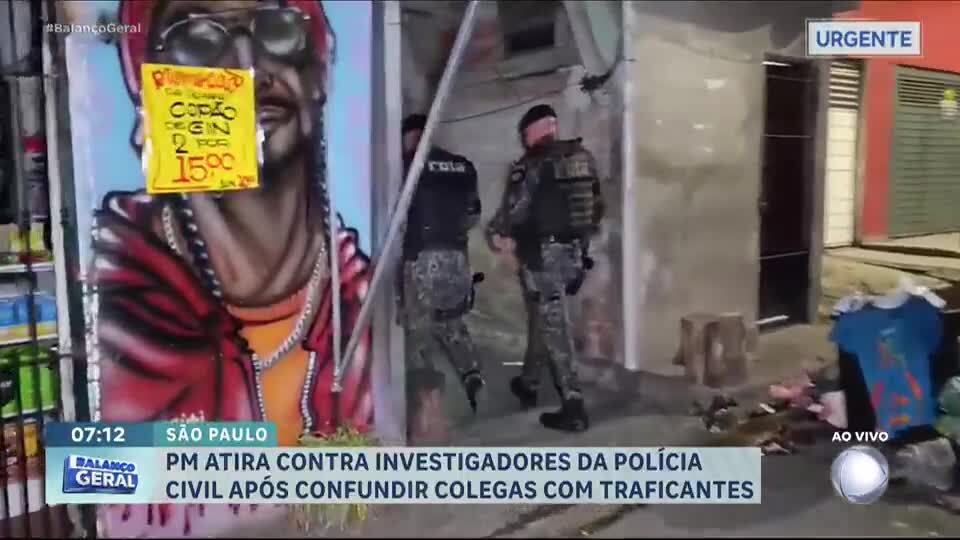 PM atira em investigadores da Polícia Civil ao confundi-los com traficantes