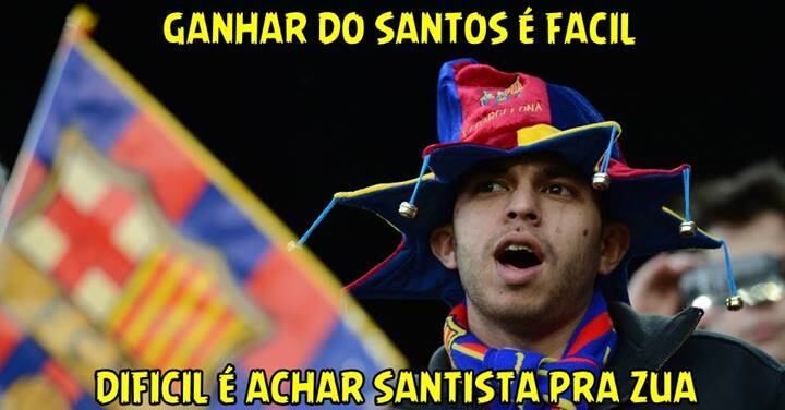 Os santistas estão sofrendo com a derrota e ainda tem mais um jogo contra o Barça pela frente