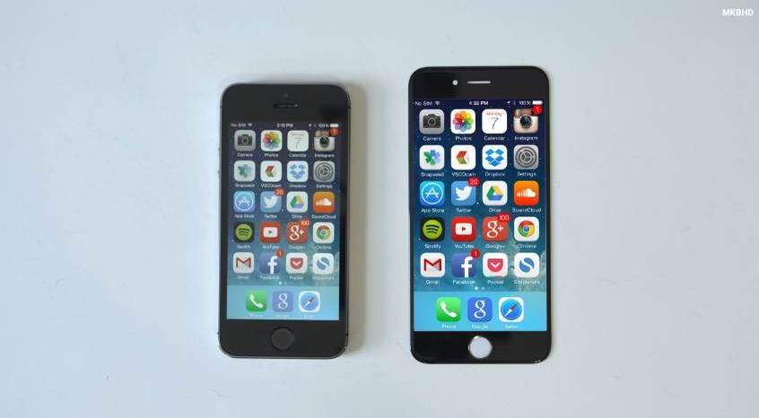 Paralelamente a isso, foi divulgado que o próximo lançamento da Apple contará com dois aparelhos: um iPhone menor, com 4.7 polegadas, e um com 5.5”, ambos maiores que a versão atual do iPhone que possui 4 polegadas