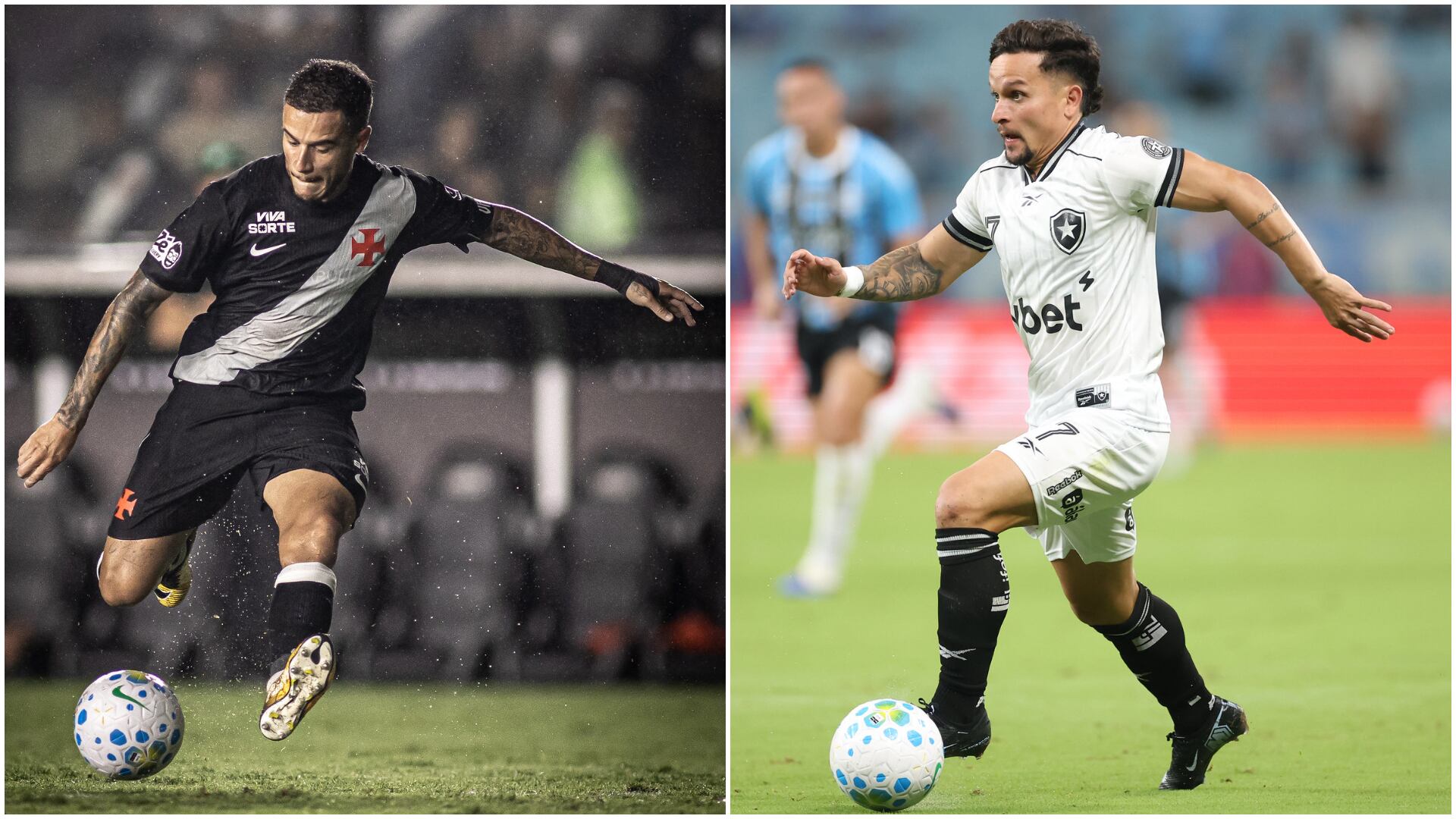 Jogadores de Botafogo e Vasco