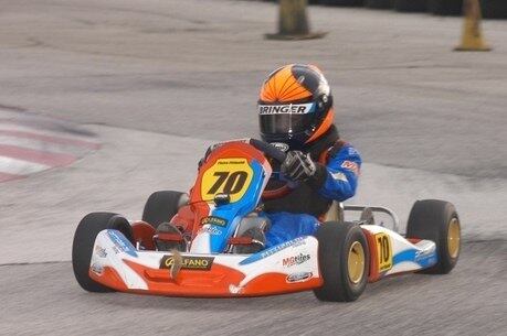 Pietro Fittipaldi aos 9 anos no kart