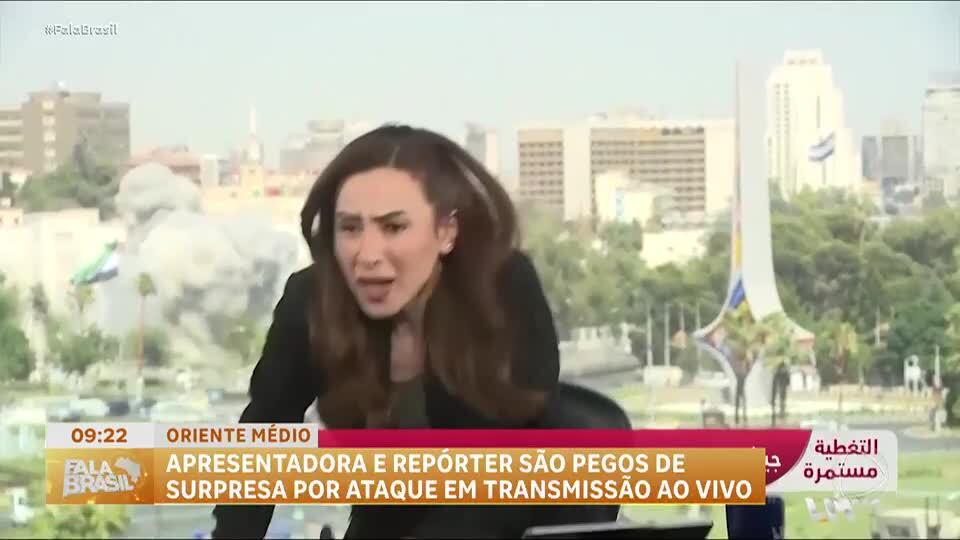 Repórter e apresentadora são surpreendidos por ataque de Israel na Síria