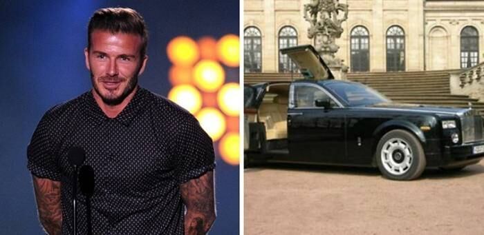 David Beckham já se aposentou dos gramados, mas segue sempre na mídia. O ex-meia inglês é dono de um Rolls- Royce Phantom que custa nada menos que R$ 1.100 milhões